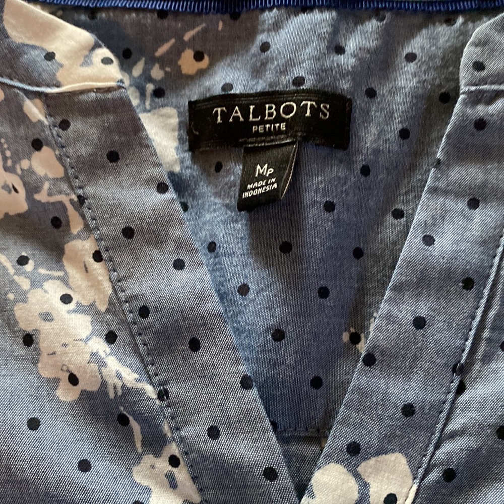 Talbots Peasant Tunic In Floral Pattern Size Mp - image 2